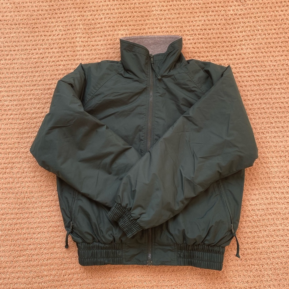 Tri Mountain 90s fleece lined wind breaker in green